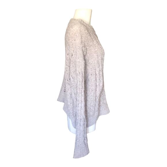 American Eagle Outfitters Sweater Gray Pullover Crochet Long Sleeve Women Medium - Picture 3 of 11